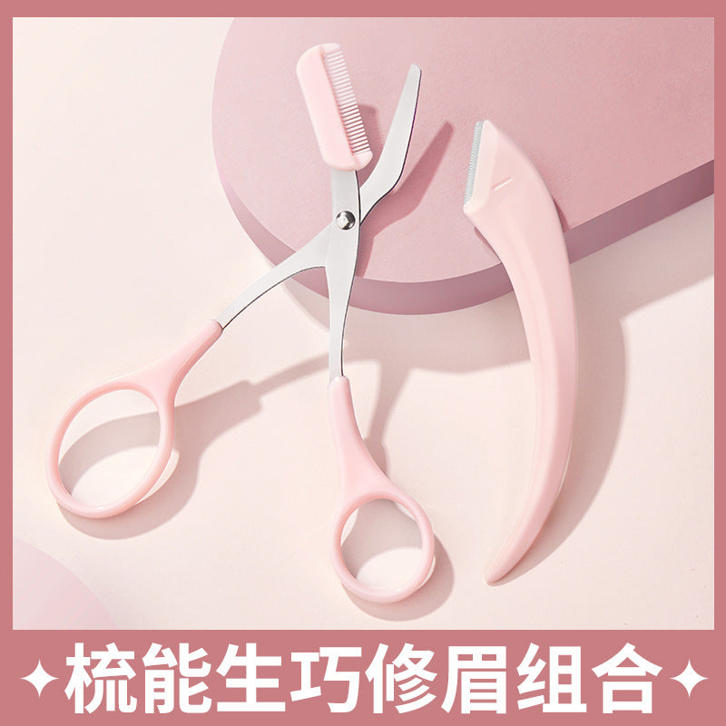 The GECOMO comb is a versatile eyebrow shaping set that can be used for both macro eyebrow shaping, shaving, and trimming