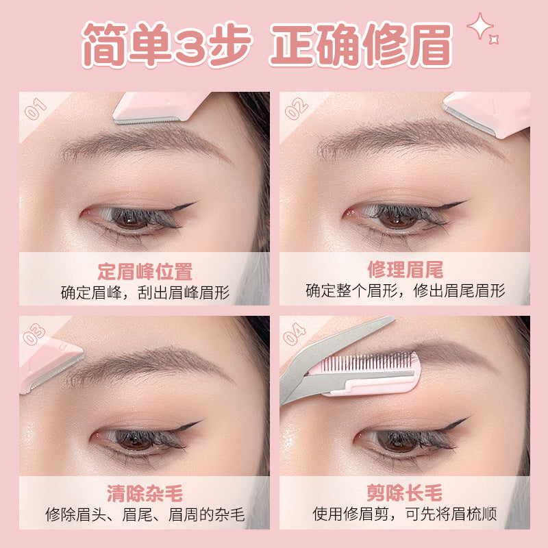 The GECOMO comb is a versatile eyebrow shaping set that can be used for both macro eyebrow shaping, shaving, and trimming